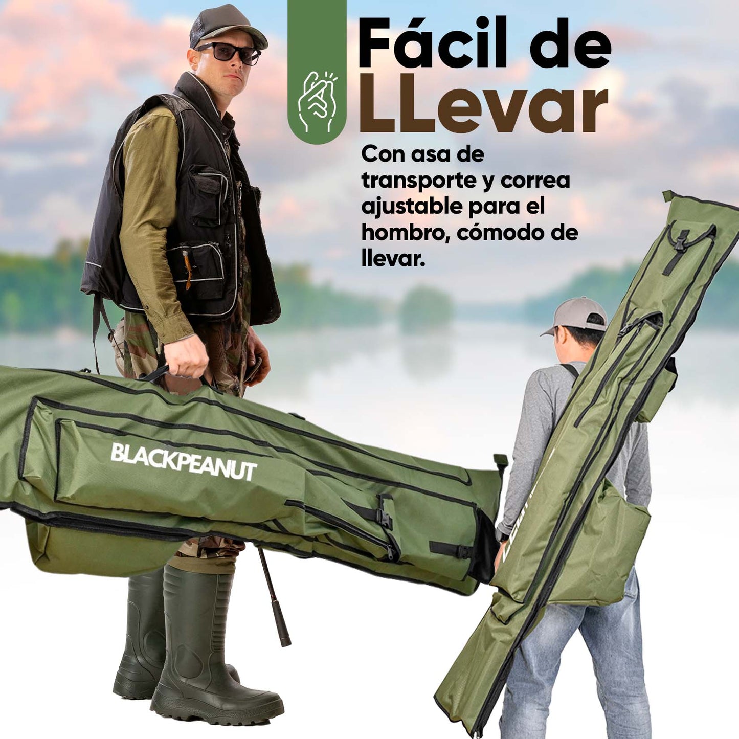 Funda para Cañas de Pescar Extra Larga 175cm