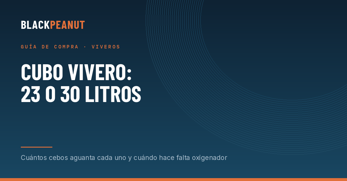 Cubo vivero de pesca de 23 o 30 litros: cuál elegir