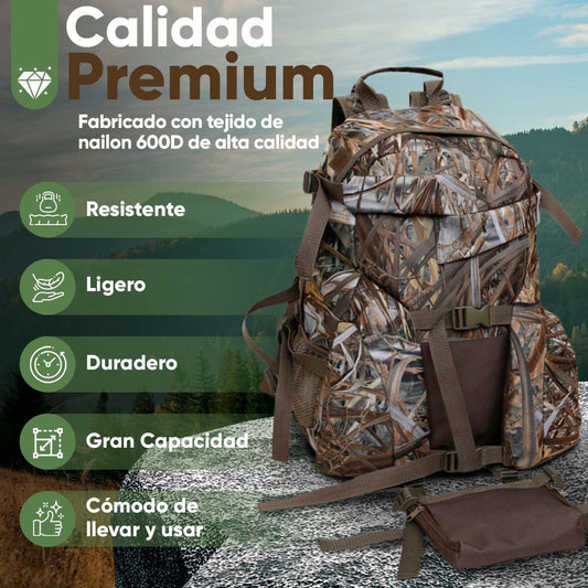 Mochila de Caza- Mochila para Caza con Porta Arma Incluido